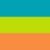 Azul, verde neon, laranja
